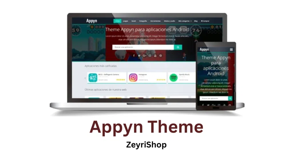 Free Download Appyn v2.0.15 WordPress Theme Zeyri Shop