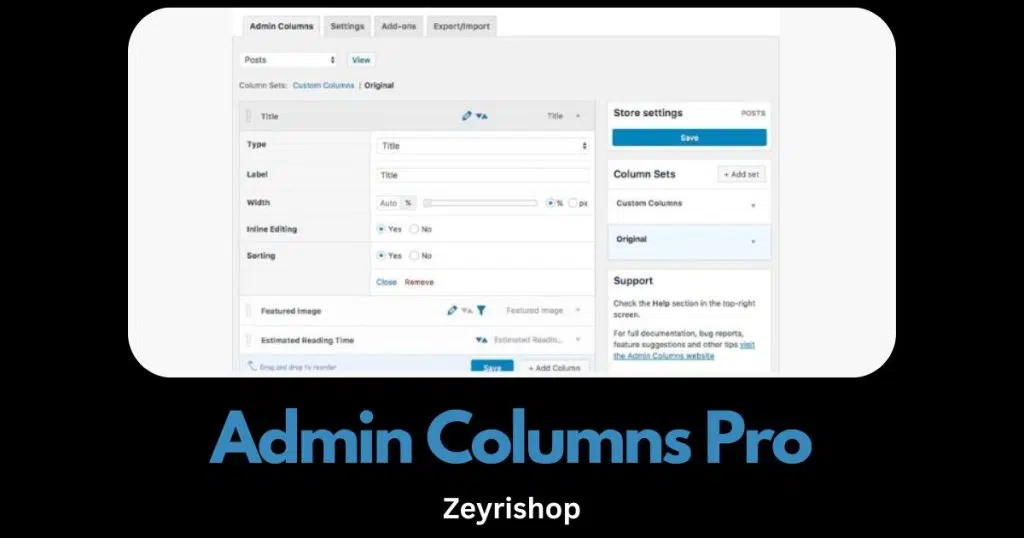 Free Download Admin Columns Pro WordPress Plugin