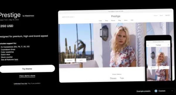 Prestige Shopify Theme