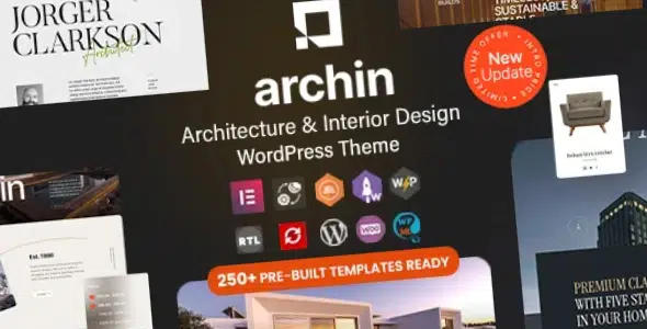 Archin Architecture Interior Design WordPress Elementor Theme