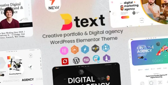 Btext Creative Portfolio Digital Agency WordPress Elementor Theme