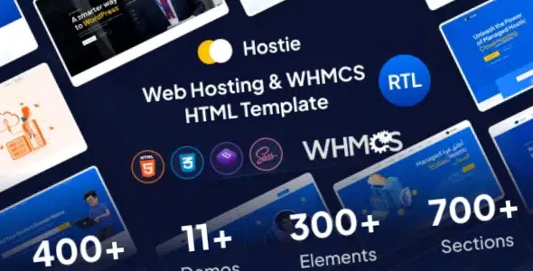 Hostie Web Hosting WHMCS HTML Template