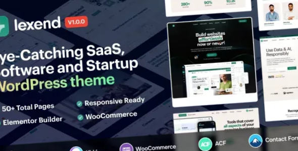 Lexend Software SaaS Startup WordPress Theme