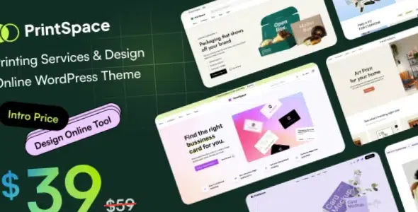 PrintSpace Printing Services Design Online WooCommerce WordPress theme 1
