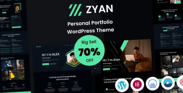 Zyan Personal Portfolio WordPress Theme