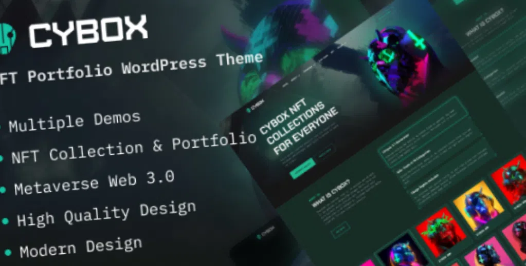 Cybox NFT Portfolio WordPress Theme