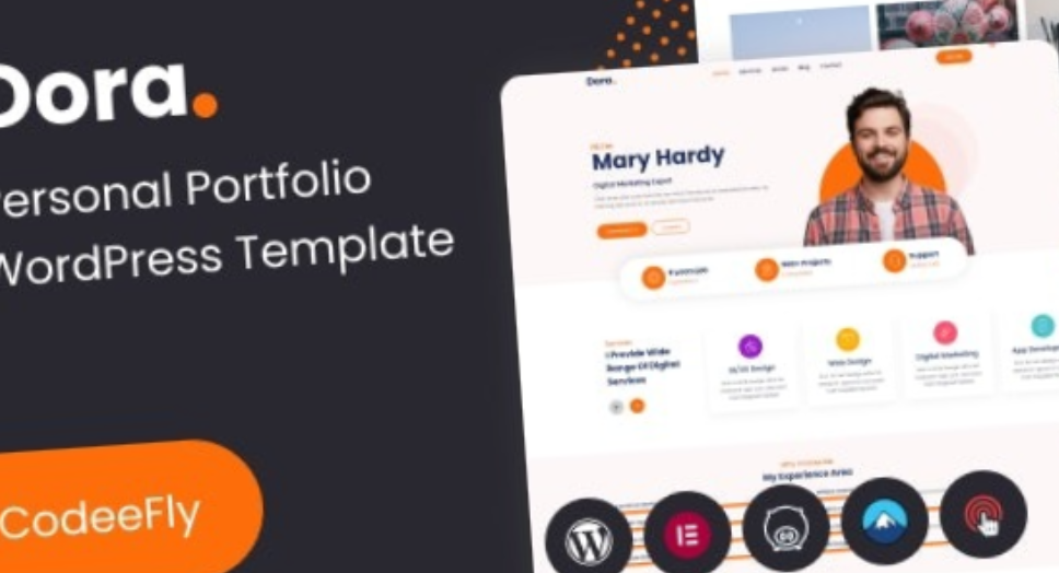 Dora Personal Portfolio WordPress Theme